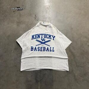 CalCru Kentucky Wildcats T Shirt Men's Large Gray Baseball